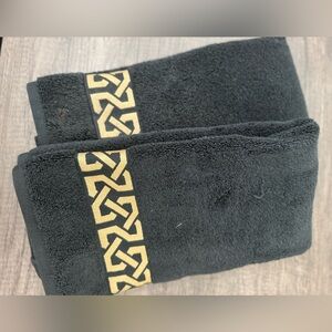 Bebe Black and Gold Celtic Knot Hand Towel